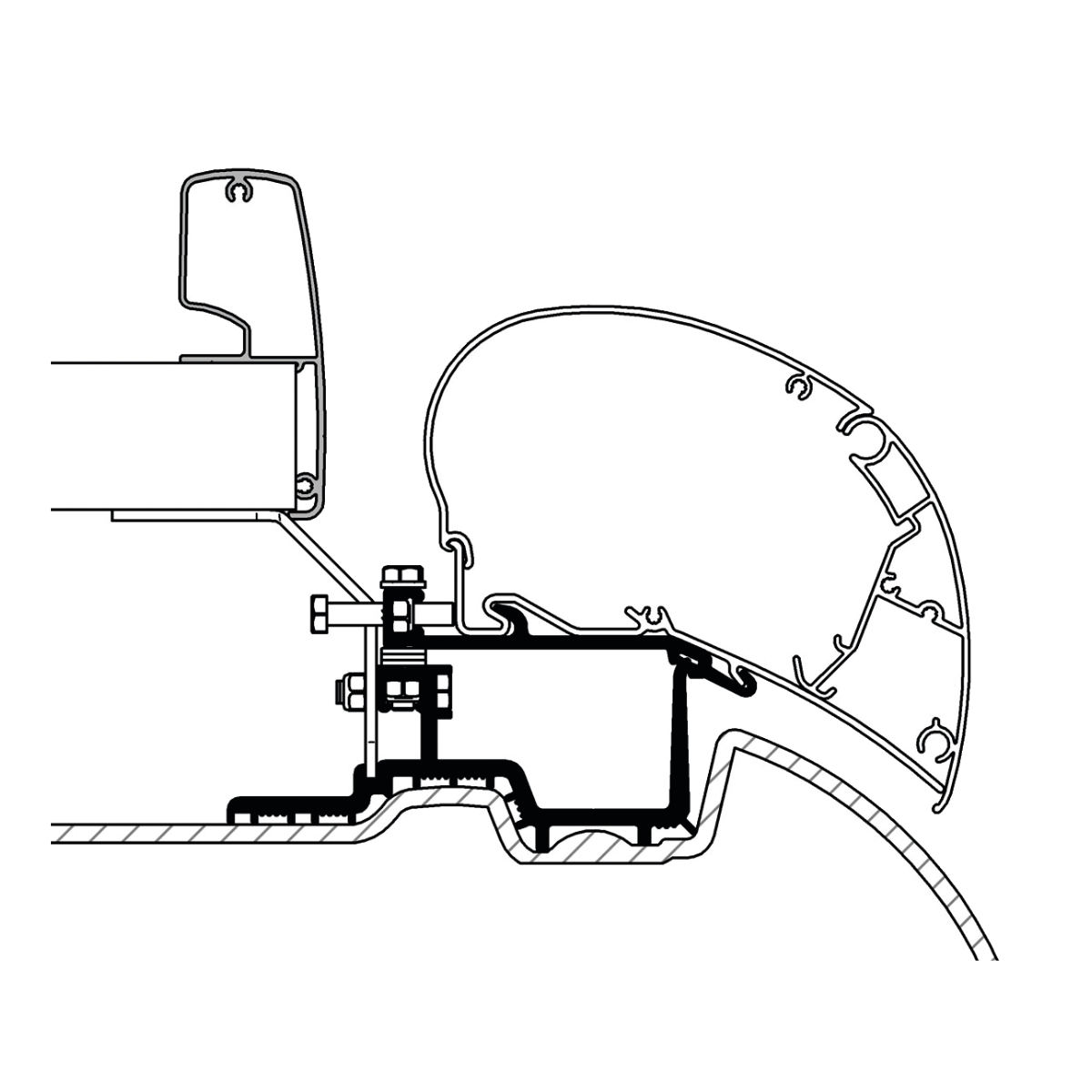 THULE Adapter Kit Mercedes Sprinter VW Crafter fuer Markise 6300 308073