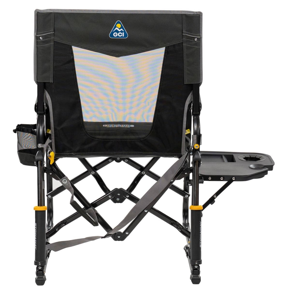 GCI faltbarer Schaukelstuhl Stowaway Rocker mit Seitentisch Dark Charcoal GCI faltbarer Schaukelstuhl Stowaway Rocker mit Seitentisch Dark Charcoal - 379339