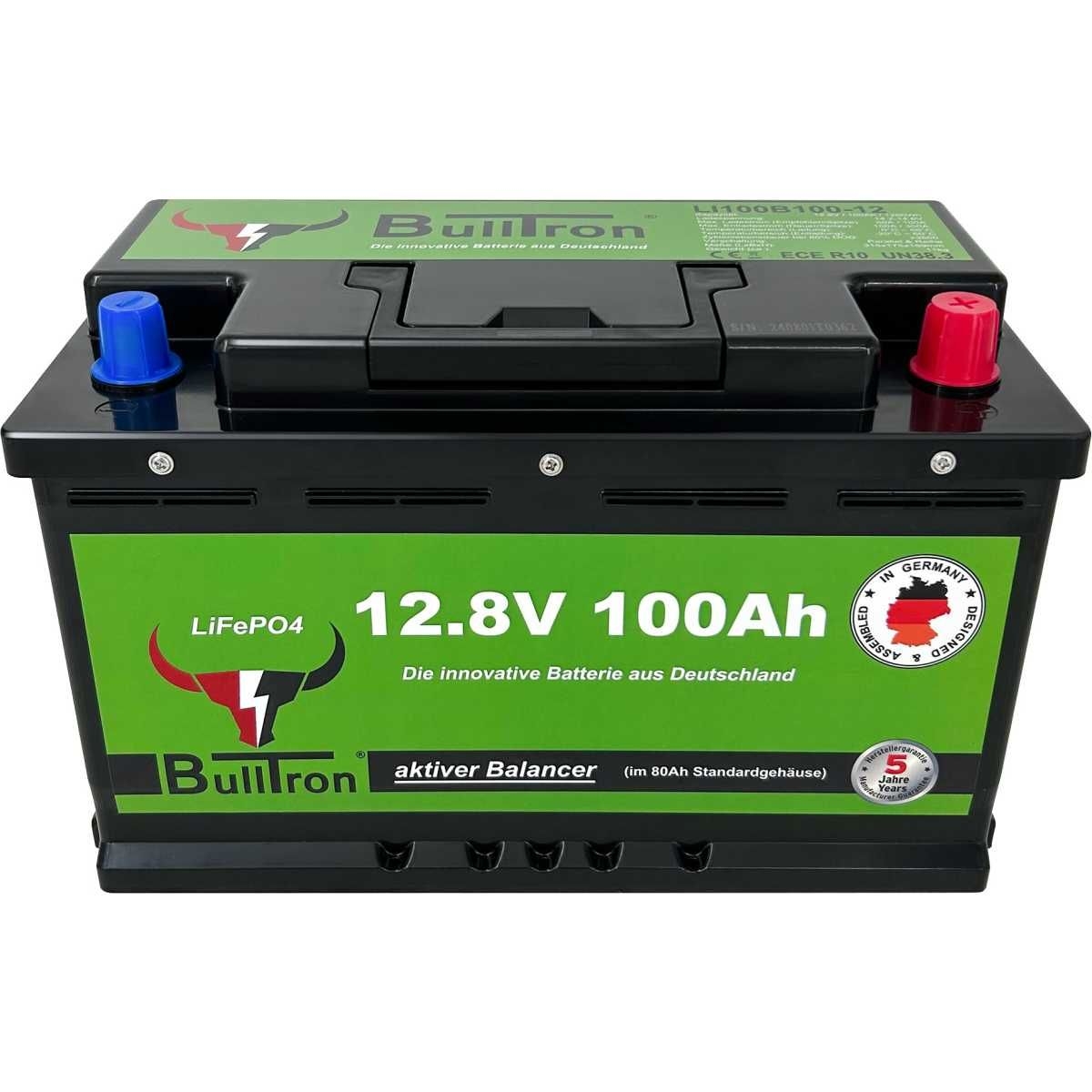 BULLTRON Lithium-Batterie BASIC 100Ah 12V inkl. BMS 100A Dauerstrom - LI100B150-12-B