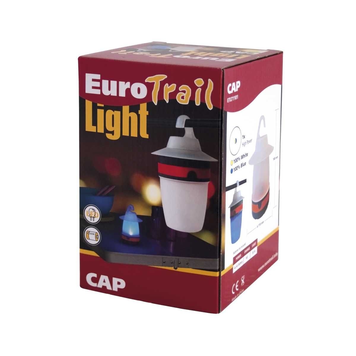 EuroTrail Campinglampe CAP LED Ø 13-8 cm Grau-Orange - ETLT1101