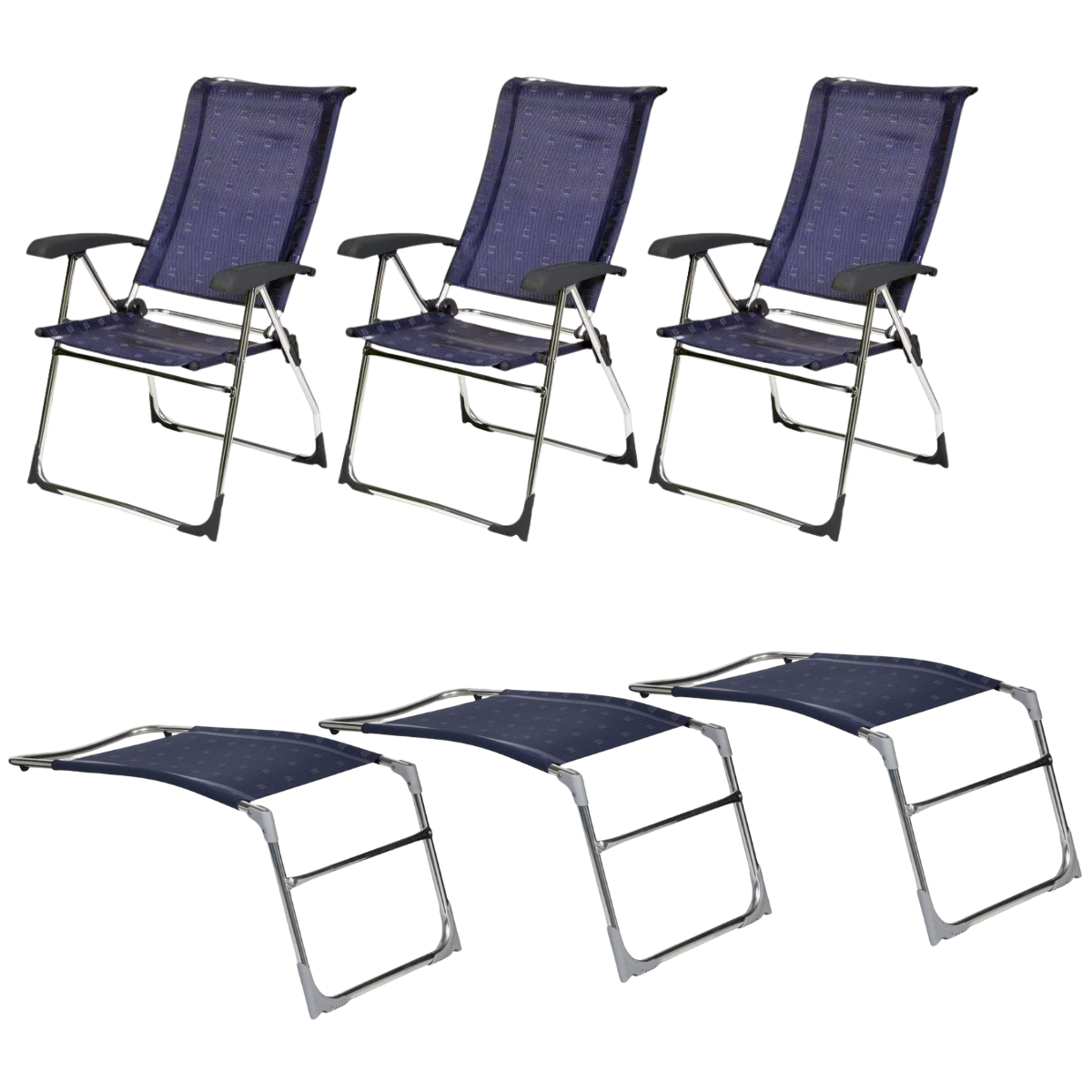 DUKDALF Stuhl Aspen blau - Beinauflagen 3er-Set - 42-01-4611-0 42-08-4611.0