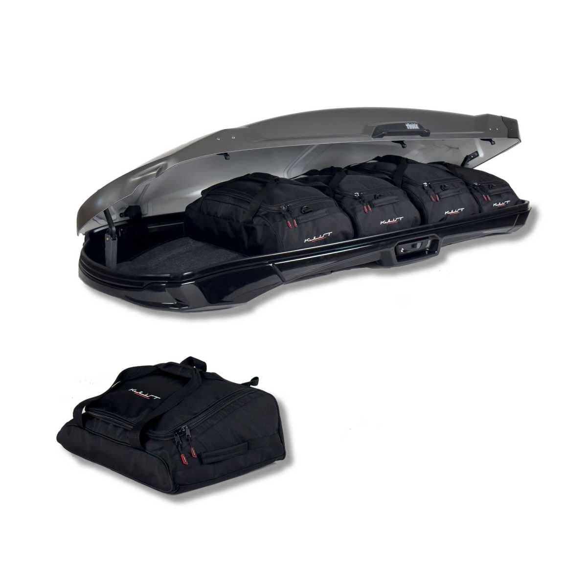 KJUST Dachboxen Taschen Set fuer Dachbox THULE VECTOR ALPINE 5er-Set - 13129