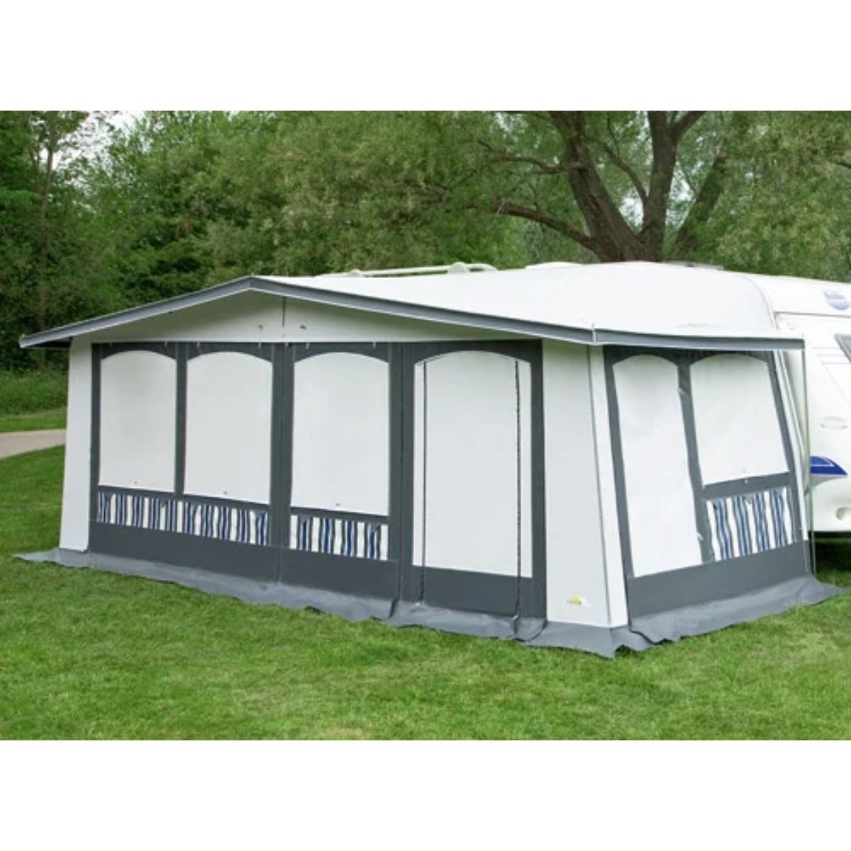 DWT Wohnwagen-Vorzelt CARAT Gr. 17 Umlaufmass 1031-1060 cm Tiefe 240 cm mit 28 mm Stahlgestaenge - 144527S28