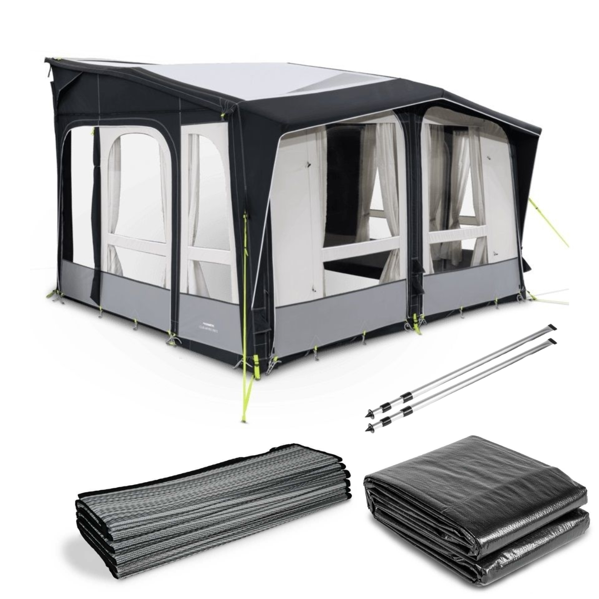 DOMETIC aufblasbares Vorzelt Club AIR Pro 390 x 275 cm Anbauhöhe 295-325 cm - CampingFactory-Starter-Edition DOMETIC aufblasbares Vorzelt Club AIR Pro 390 x 275 cm Anbauhoehe 295-325 cm - CampingFactory-Starter-Edition