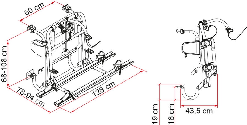 FIAMMA Fahrradtraeger Carry Bike Lift 77 fuer 2 Fahrraeder Modell 2024 - 02096-44-