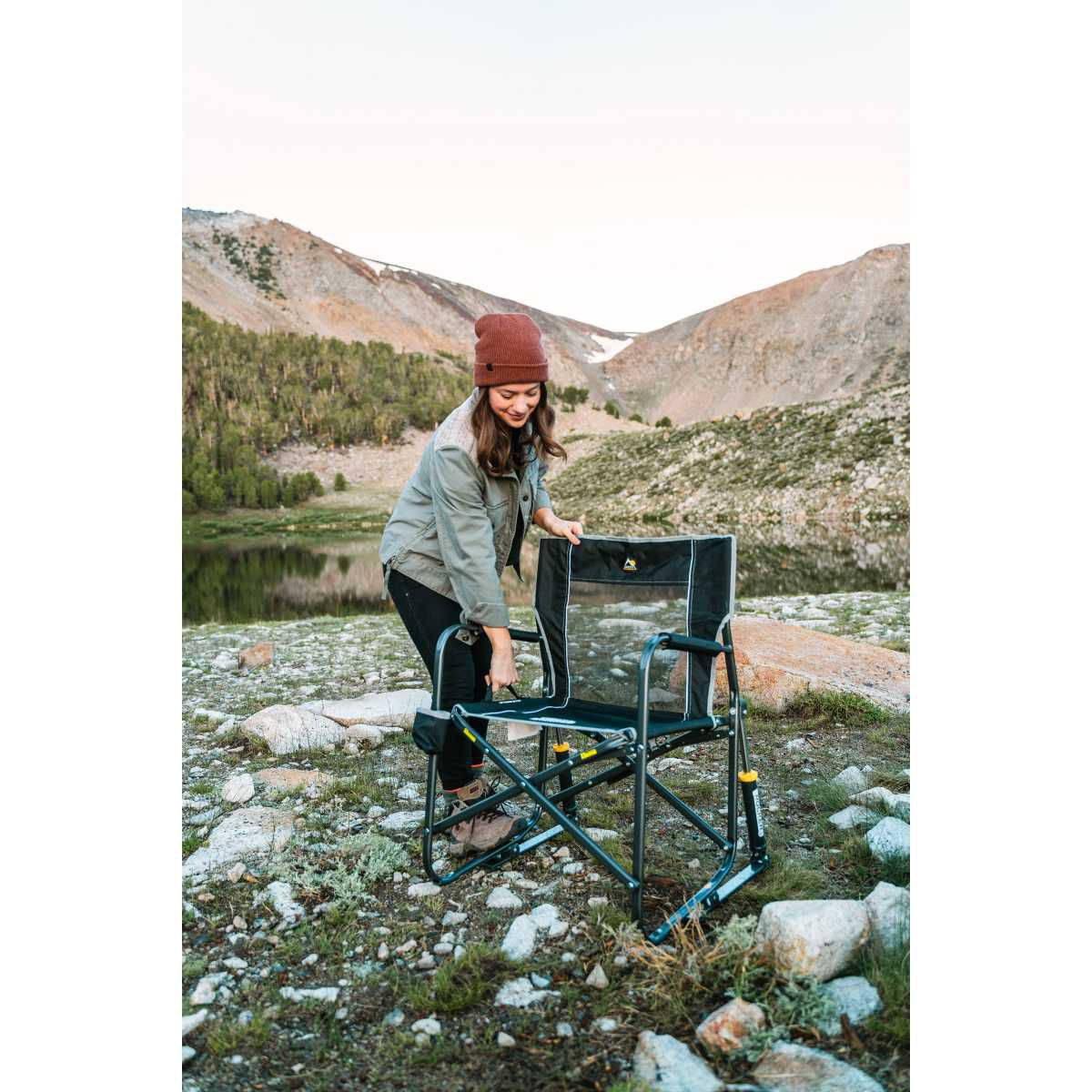 GCI faltbarer Schaukelstuhl Freestyle Rocker Black - 37010