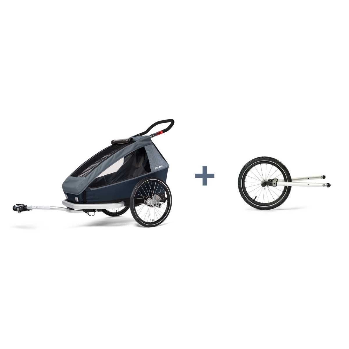 CROOZER Kinderfahrradanhaenger Kid Vaaya 1 3in1-Set Graphite Blue - 121600523