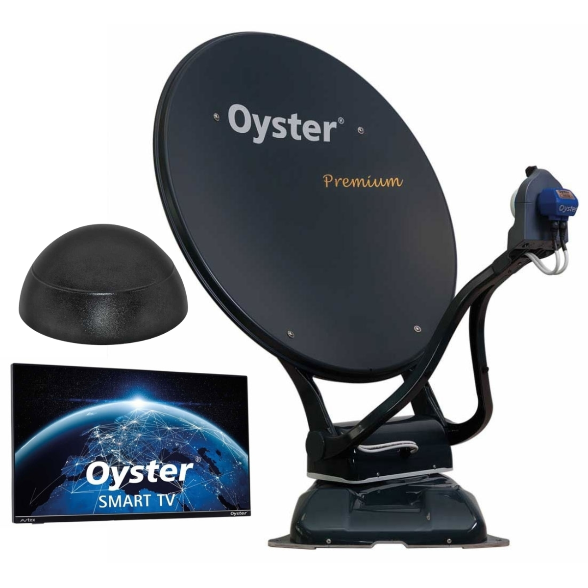 tHMEDIA Multimedia Paket Oyster 70 Premium Sat-Anlage mit Smart TV 21-5- - EasyNet V1 - 10049010