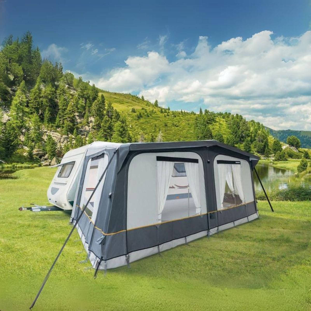 TRIGANO aufblasbares Wohnwagen-Vorzelt SUMBA- Gr. 840- Umlauf 840-874 cm- Tiefe 270 cm - M-7630-2