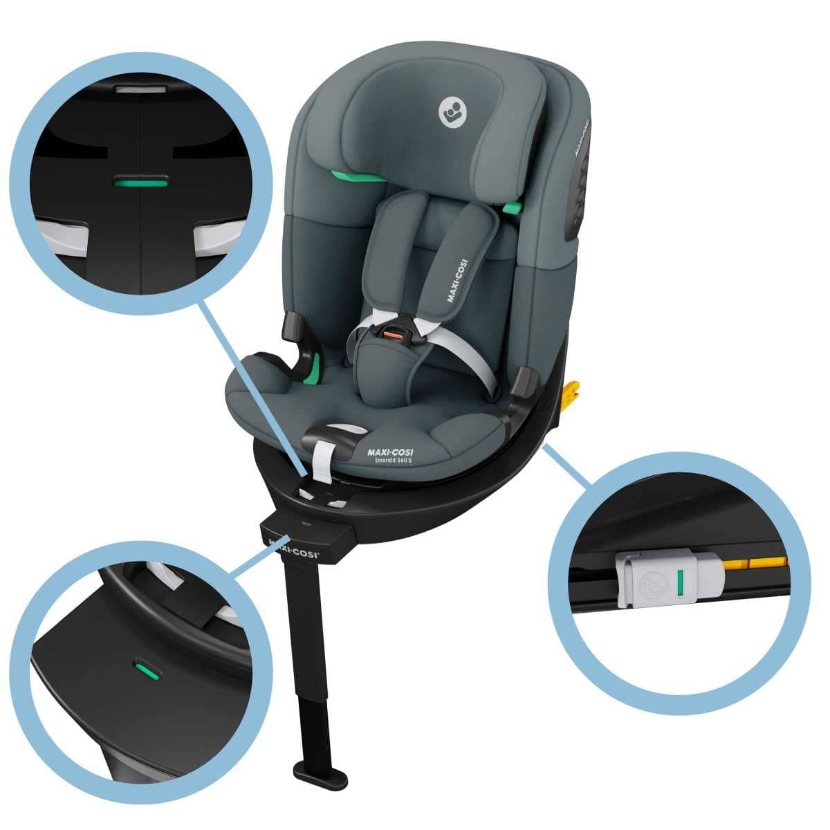 MAXI-COSI Kindersitz Babyschale EMERALD 360 S Tonal Graphite - 8620106110