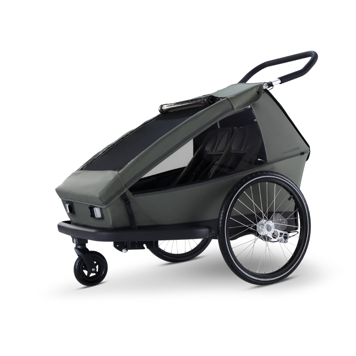 CROOZER Kinderfahrradanhaenger Kid Ellma 2 Moos Green - 121000925