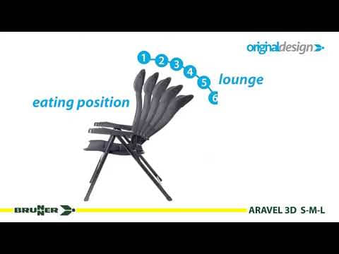 BRUNNER Campingstuhl ARAVEL 3D - L Schwarz 2er-Set